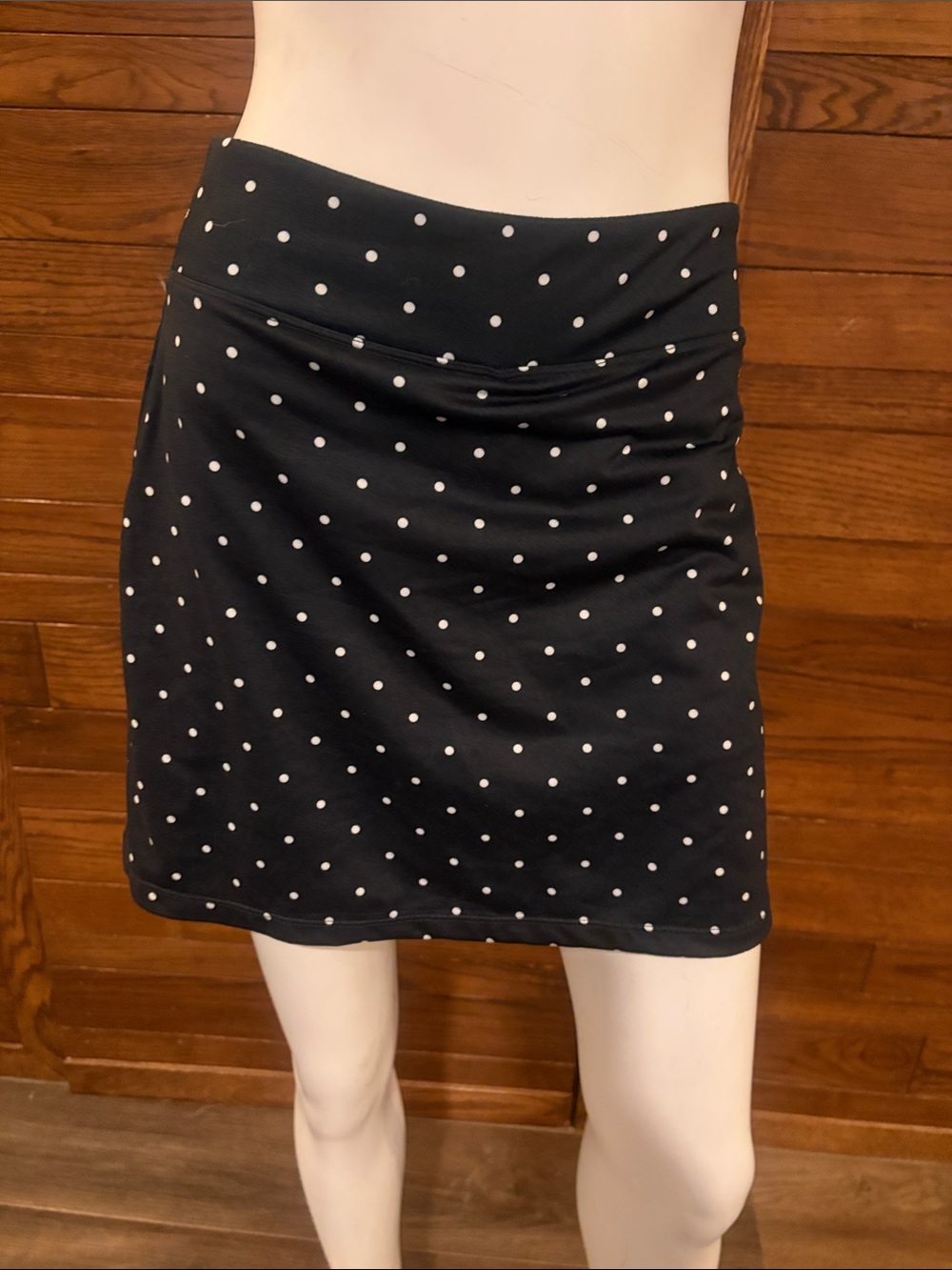 Black Polka Dot Mini Skirt - Classic Casual